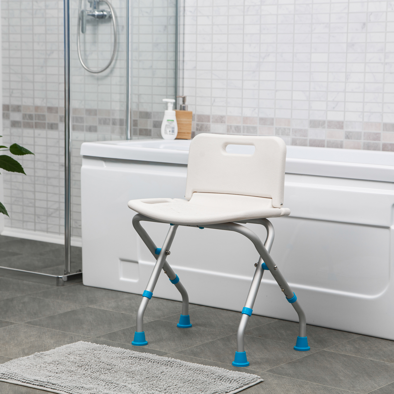 Стул для ванны складной ORTONICA Lux 600 для пожилых людей и инвалидов, до 135кг - 9